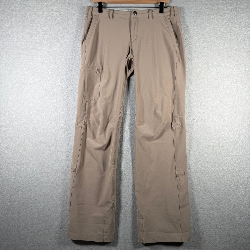 REI Co-op Mens Hiking Pants Tan Khaki Straight Leg Cargo Technical 33x32